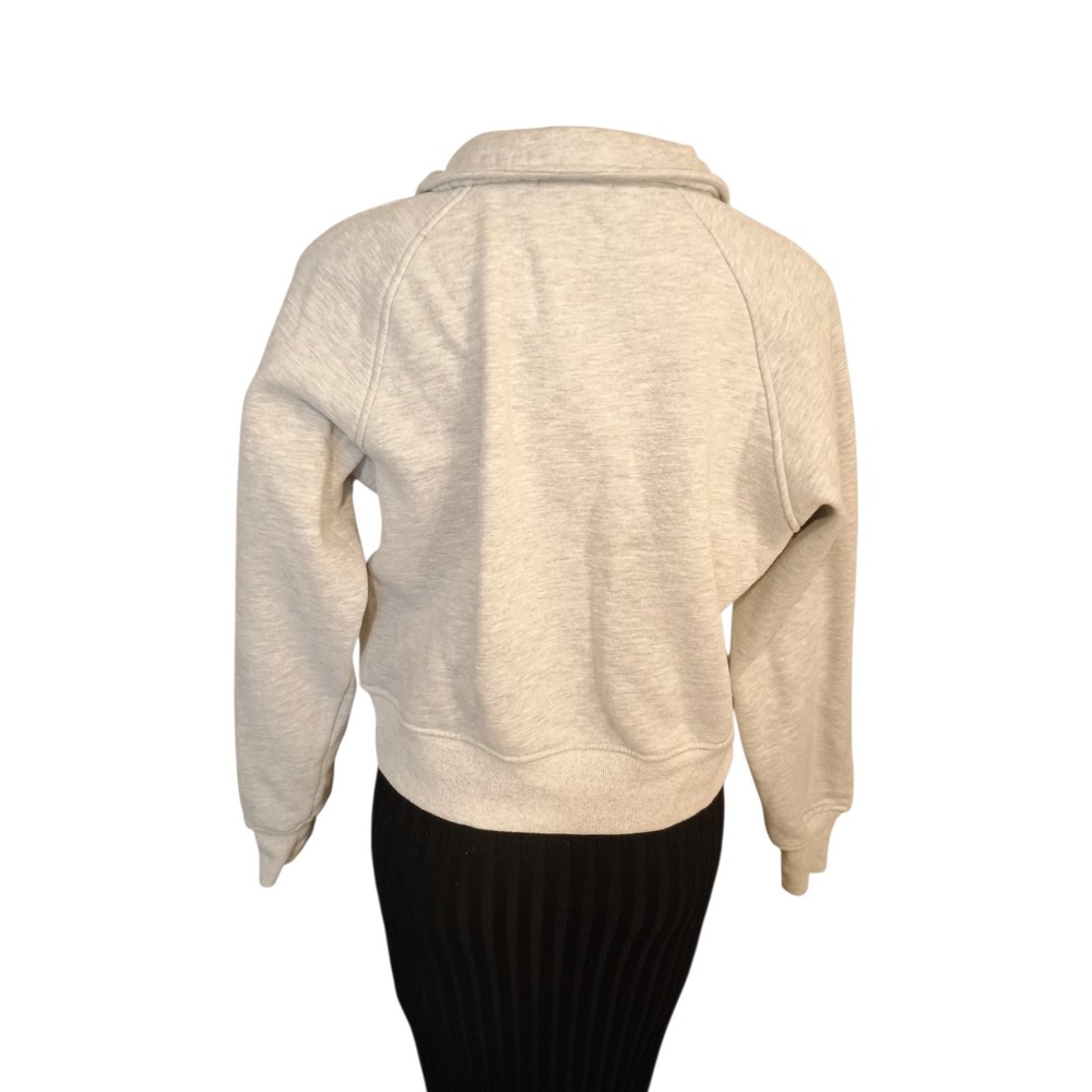 AUTOMET Womens Sweatshirts‎ Half Zip Cropped Pullover Fleece Quarter Medium - Picture 4 of 8